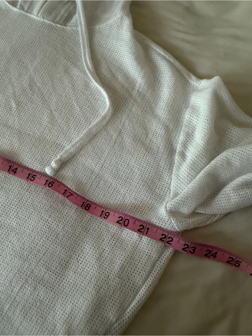 Like new PINK Victoria's Secret size S White Mesh Hooded Pullover. So cool. - Picture 7 of 8